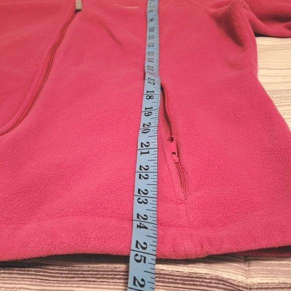 COLUMBIA Women's 2X plus size Fuchsia Pink full zip warm cozy fleece jacket - Picture 11 of 13